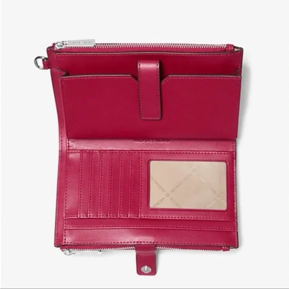 Michael Kors Double Zip Ombre Wallet Wristlet Smartphone Case - Picture 14 of 14